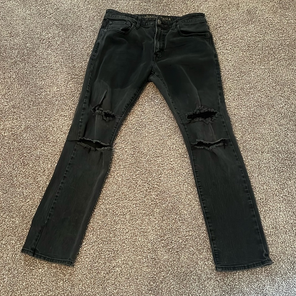 American eagle skinny jeans with slits